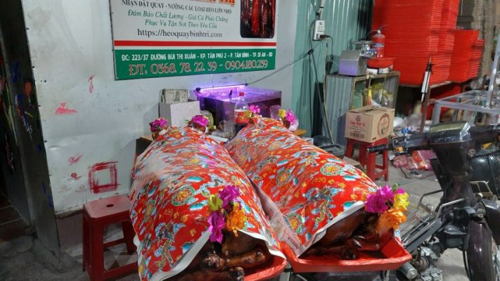 Mua heo quay cúng thôi nôi đầy tháng tại Quy nhơn Bình Định