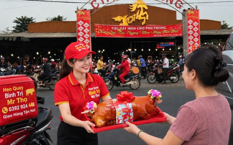 Heo quay xã Bình Phú Tây Sơn Gia Lai